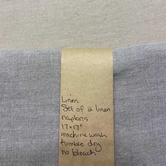 Natural Linen Napkins Set of 4 NWT - Picture 4 of 5
